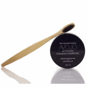 Avojo Activated Coconut Charcoal (30g) + Gratis Tandbørste
