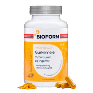 Bioform Gurkemeje m. Curcumin & Ingefær (120 kaps)