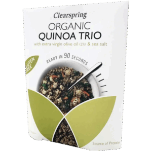 Clearspring Quinoa Trio M. Olivenolie & Havsalt Ø (250 g)