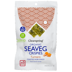 Clearspring Seaveg Crispies Gurkemeje Multipack Tang Chips Ø (5x4 g)
