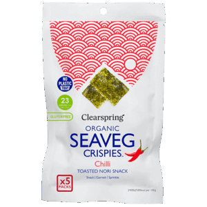 Clearspring Seaveg Crispies Tang Chips Chili Ø - Multipack (5x4 g)