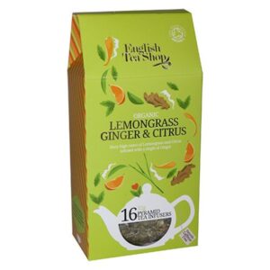 English Tea Shop Lemongrass, ginger, citrus tea Ø Silken pyramid infuser (16 g)