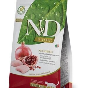 Farmina N&D Prime Neutraliseret Kylling&Granatæble Adult - tør kattefoder - 5kg