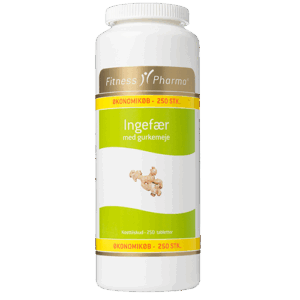 Fitness Pharma Ingefær M. Gurkemeje (250 tabl)