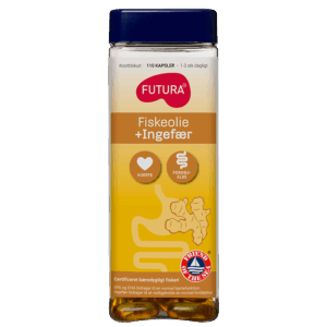 Futura Fiskeolie/Ingefær (110 kapsler)
