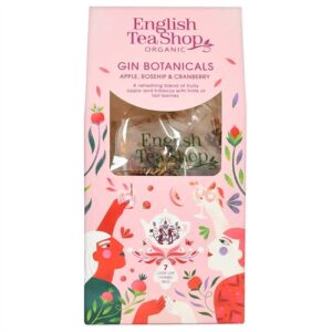 Gin Botanicals æble, hyben og tranebær - 7 pyramideposer - English Tea Shop - Mindst holdbar til : 05-02-2027