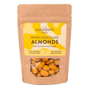 Guru Snack White Chocolate Almonds with Turmeric & Ginger - 100 g.