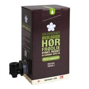 Hørfrøolie koldpresset Dansk Økologisk - 1 ltr - Nyborggaard