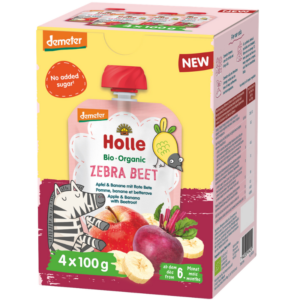 Holle Zebra Beet Frugtmos M. Grøntsager Multipack Ø (4 x 100 g)