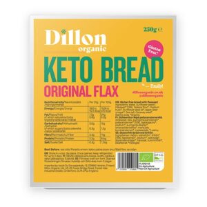 Ketobrød original med hørfrø Økologisk - 250 gram - Dillon Organic