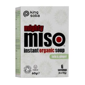 King Soba Instant Miso suppe Tofu og Ingefær Ø 60 gr.