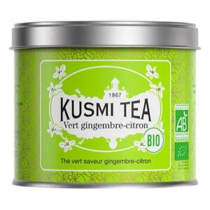 Kusmi Grøn te citron og ingefær Ø, 100g.
