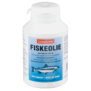Lekaform Fiskeolie 500 mg ren fiskeolie (300 kapsler)