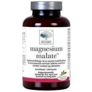 Magnesium malate - 180 Kapsler - New Nordic