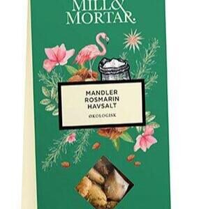 Mill & Mortar, Mandler m. rosmarin & havsalt Ø, 100g