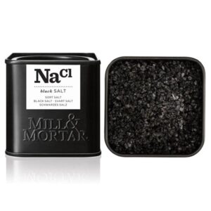 Mill og Mortar Sort Flagesalt I Dåse (80 gr)