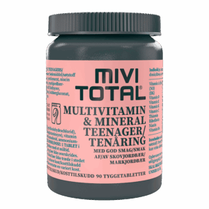 MiviTotal Multivitamin & Mineraler Teenager (90 tyggetabletter)