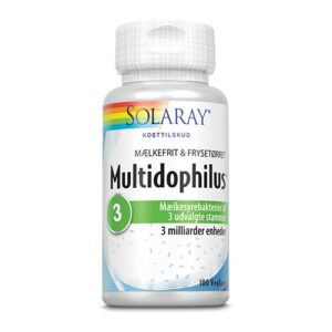 Multidophilus mælkefri - 100 kap - Solaray