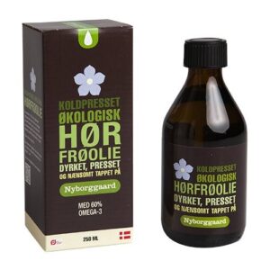 Nyborggaard Hørfrøolie koldpresset Ø, 250ml.