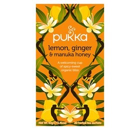 Pukka Lemon, Ginger & Manuka Honey Te Ø , 20br.