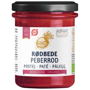 Rødbede & Peberrod Postej Vegansk Økologisk - 180 gram - Rømer