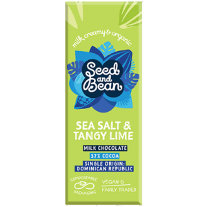 Seed & Bean Mælkechokolade m. Sea Salt & Lime 37% Ø (25 g)