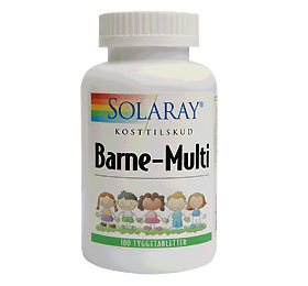Solaray Barne-Multi tyggevit. børn • 100 tab.