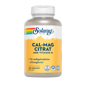 Solaray Cal-Mag Citrat med D-vitamin (180 kap)
