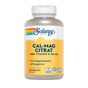 Solaray Cal-Mag Citrat med vitamin D og K2 (150 kap)
