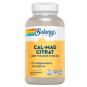 Solaray Cal-Mag Citrat med vitamin D og K2 (240 kap)