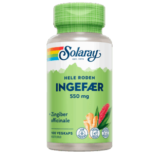 Solaray Ingefær 550 mg (100 Kapsler)