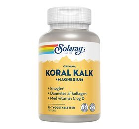 Solaray Koral Kalk Tyggetabletter 90 stk.