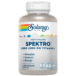 Solaray Spektro Multi-Vita-Min Uden Jern & Vitamin K (200 kaps)