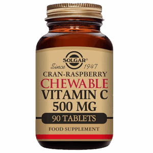 Solgar Vitamin C 500mg Tranebær/Hindbær (90 tab)