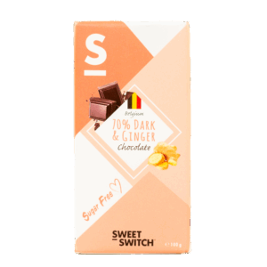 Sweet Switch Chokolade Ginger Mørk Med Ingefær Sukkerfri (100 g)