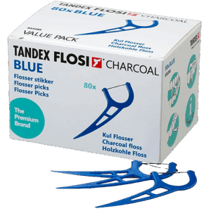 Tandex Flosi Flosser Blue Charcoal Floss (80 stk)