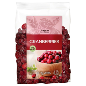 Tranebær med æblejuice Økologisk - 100 gram - Dragon Superfoods