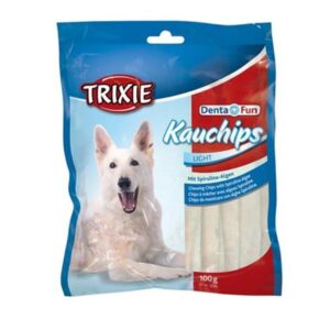 Trixie Denta Fun Spirulina Chewing Chips packaged 100 g