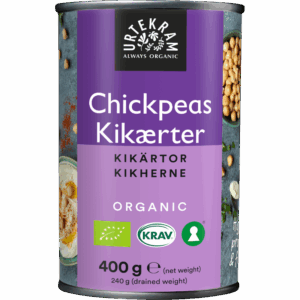 Urtekram Forkogte Kikærter Ø (400 gr)