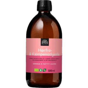 Urtekram Hørfrø- & kæmpenatlysolie Ø (500 ml)