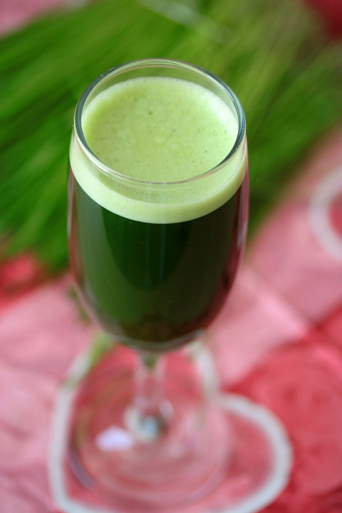 Hvedegræs-juice er både sundt og velsmagende